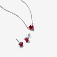 Pandora Sparkling Heart Halo Set - Silver