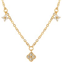 Argento Gold Multi Clover Necklace - Gold