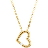 Argento Gold Crystal Heart Necklace