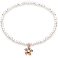 August Woods Gold Green Floral Pearl Bracelet - Gold