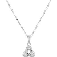 Argento Silver Crystal Celtic Knot Necklace