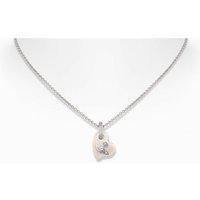 Vivienne Westwood Silver Florentia Pearl Heart Necklace