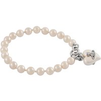 Vivienne Westwood Silver Sheryl Pearl Heart Pearl Row Bracelet - Silver