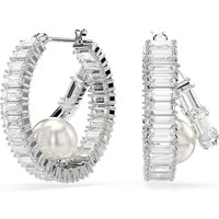 Swarovski Ariana Grande x Swarovski Baguette Crystal Pearl Hoop Earrings