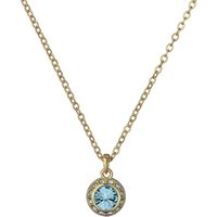 Ted Baker Gold Soltell Solitaire Sparkle Halo Aqua Necklace - Gold