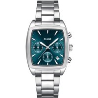 CLUSE Silver Quartaut Chronograph Blue Watch - Silver