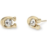 Coach Gold C Crystal Starter Stud Earrings - Gold