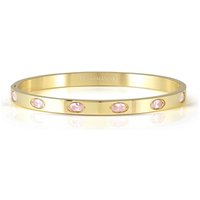 Nomination Pretty Bangles Gold Pink Oval Crystal Large Bangle