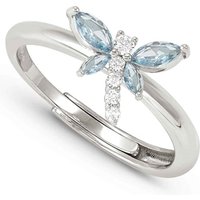 Nomination Silver Dragonfly Blue Crystal Adjustable Ring