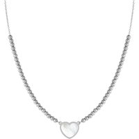 Nomination Emosfere Mother of Pearl Heart Beaded Stainless Steel Necklace