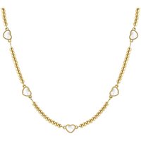 Nomination Emosfere Gold Five Mother of Pearl Heart Rich Beaded Stainless Steel Necklace