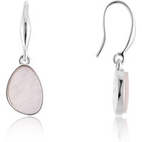 August Woods Silver Misty Rose Crystal Hook Earrings - Silver
