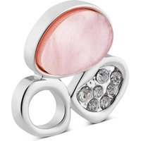 August Woods Silver Misty Rose Crystal Stud Earring - Silver