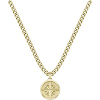 Boss Gold Tone Compass Necklace