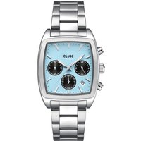CLUSE Silver Quartaut Chronograph Light Blue Watch - Silver