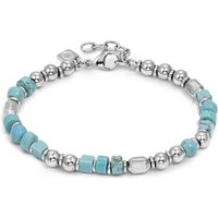Nomination Instinct Style Sea Edition Turquoise and Steel Nuggets Beaded Bracelet