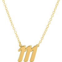 Argento Angel Number 111 Intuition Necklace - Gold