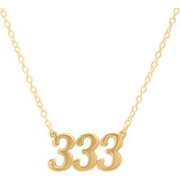 Argento Angel Number 333 Support Necklace - Gold