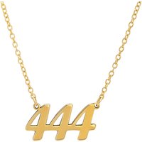 Argento Angel Number 444 Protection Necklace - Gold