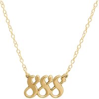 Argento Angel Number 888 Balance Necklace - Gold