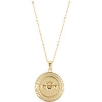 Karma Gold Claddagh Coin Necklace - Gold