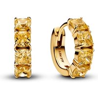 Pandora Gold Yellow Crystal Hoop Earrings