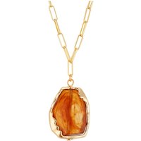 August Woods Gold Brown Molten Stone Necklace - Gold
