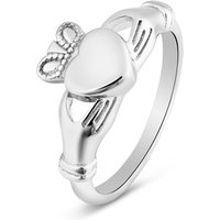 Argento Silver Engravable Claddagh Ring - 62
