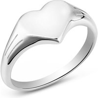 Argento Silver Heart Signet Ring - 50