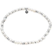 Argento Silver Pearl Beaded Bracelet - Silver