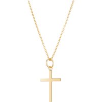Argento 18k Gold Plated Classic Cross Necklace - Gold
