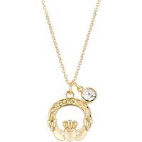 Karma Gold Claddagh Fine Chain Necklace - Gold