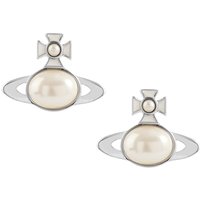 Vivienne Westwood Silver Gaby Pearl Orb Studs - Silver