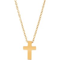 Over and Over Gold Petite Cross Pendant Necklace - Gold