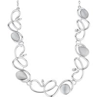 August Woods Silver Swirl Mother of Pearl Necklace - Silver