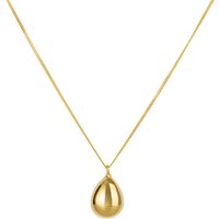 Argento Gold Puffy Teardrop Necklace - 42cm