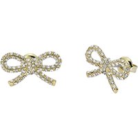 Ted Baker Gold Ribecca Crystal Ribbon Bow Studs - Gold