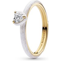 Pandora Gold White Chakra Heart Ring - 62