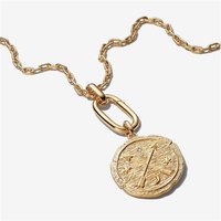 Pandora Gold Crossing Arrows Medallion Necklace Set - Gold