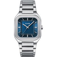 CLUSE Siver Quadrus Blue Watch - Silver