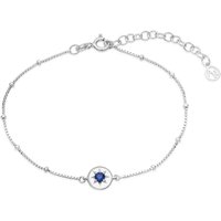 Argento Silver Birthstone September Sapphire Bracelet - Silver