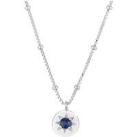 Argento Silver Birthstone September Sapphire Necklace - Silver