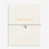 Joma Silver Style Pearl Stretch Anklet - Silver