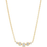 Argento Gold Row CZ Bezel Necklace - Gold