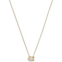 Coach Gold C Crystal Starter Necklace - 40cm