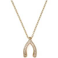 Kate Spade New York Gold Gift Dream Big Wishbone CZ Necklace - 41cm