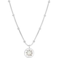 Argento Silver October Birthstone Opal Necklace - 40cm