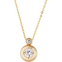 August Woods Gold Puffy Bezel CZ Necklace - Gold