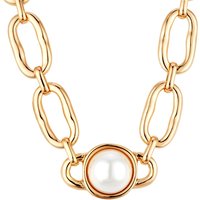 August Woods Gold Statement Centre Pearl Necklace - Gold