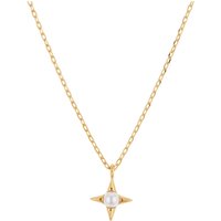 August Woods Gold Mini Pearl Star Necklace - 36cm